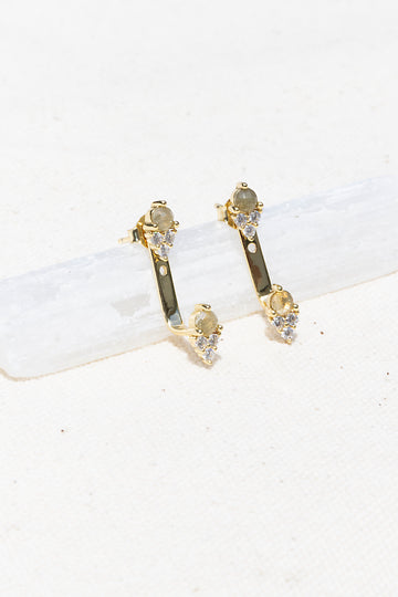 ARIA EAR JACKETS- LABRADORITE